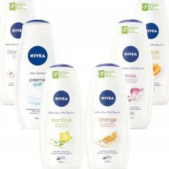 NIVEA żel płyn pod prysznic damski zestaw 6x500ml