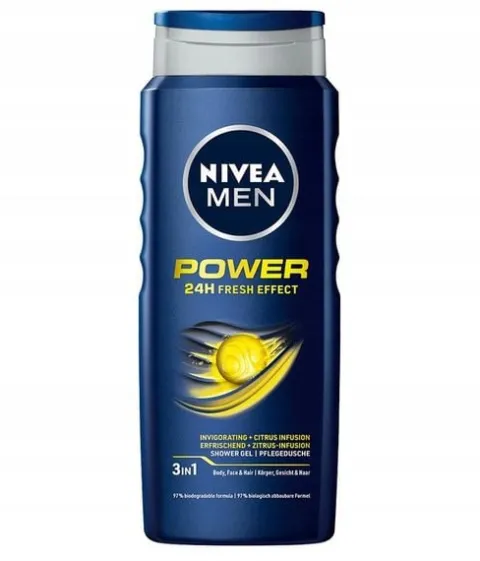 NIVEA MEN Żel pod prysznic 3w1 męski - Płyn do mycia ciała włosów 500ml x 5