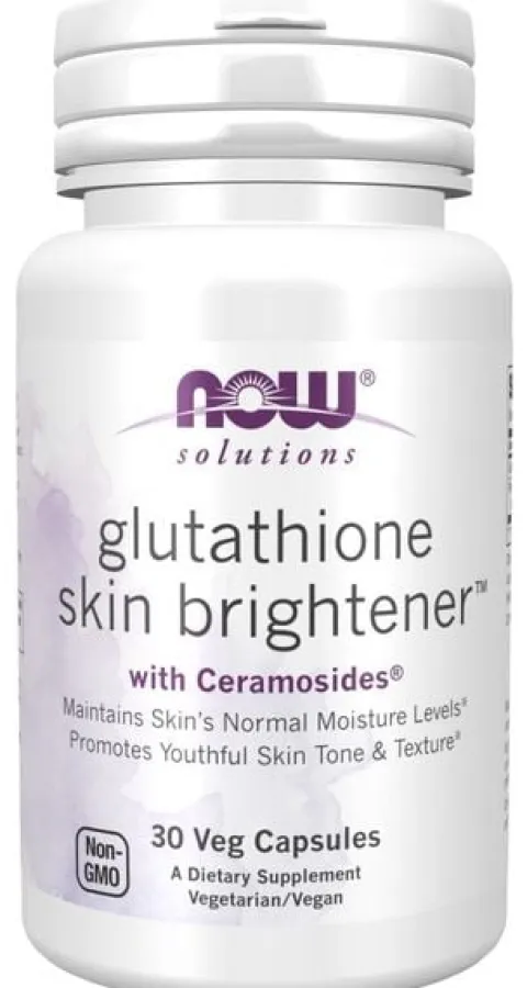 NOW FOODS Glutathione Skin Brightener with Ceramosides (30 kaps.)