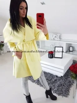 NOWOCZESNY PŁASZCZ FLAUSZ S M L XL FLAUSZOWY KOLOR