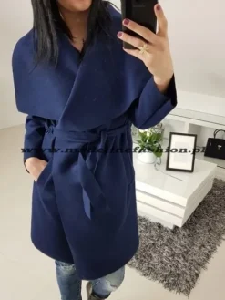 NOWOCZESNY PŁASZCZ FLAUSZ S M L XL FLAUSZOWY KOLOR