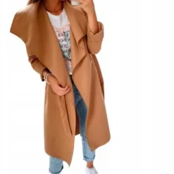 NOWOCZESNY PŁASZCZ FLAUSZ S M L XL FLAUSZOWY KOLOR