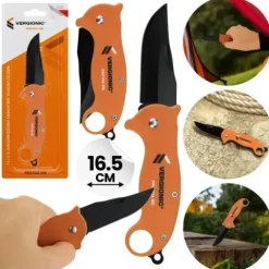 Nóż składany stalowy scyzoryk kieszonkowy surivalowy turystyczny 16,5cm