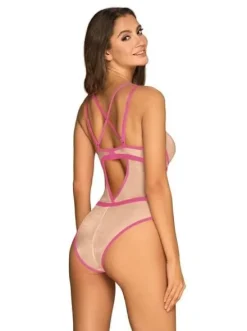 Nudelia body różowe - Obsessive L/XL