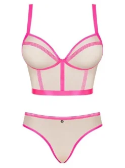 Nudelia top i figi różowe - Obsessive S/M