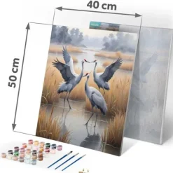 Obraz do malowania po numerach 40x50 cm Massido Żurawie