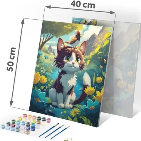 Obraz do malowania po numerach 40x50 cm Massido Kotek