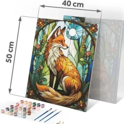 Obraz do malowania po numerach 40x50 cm Massido Lisek
