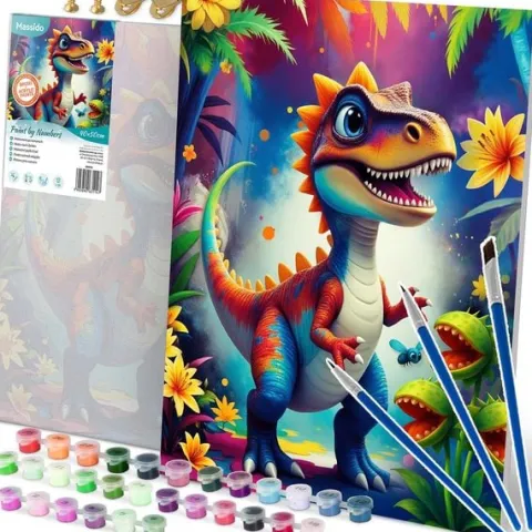 Obraz do malowania po numerach 40x50 cm Massido Dino