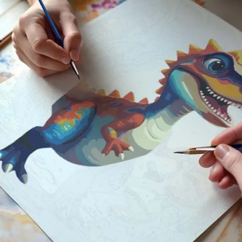 Obraz do malowania po numerach 40x50 cm Massido Dino