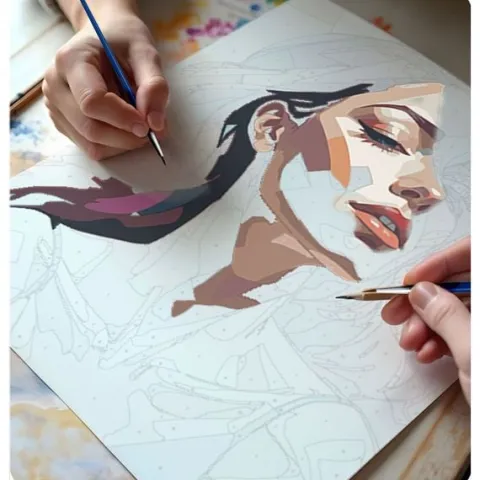 Obraz do malowania po numerach 40x50 cm Massido Portret kobiety