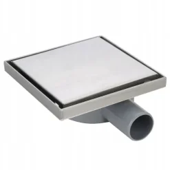 ODPŁYW LINIOWY KWADRATOWY 15x15 CM INOX OBROTOWY NISKI SYFON 360 DL07 FIX