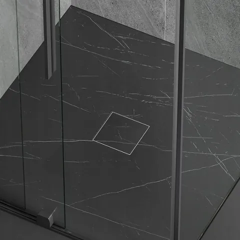 ODPŁYW LINIOWY KWADRATOWY 15x15 CM INOX OBROTOWY NISKI SYFON 360 DL07 FIX