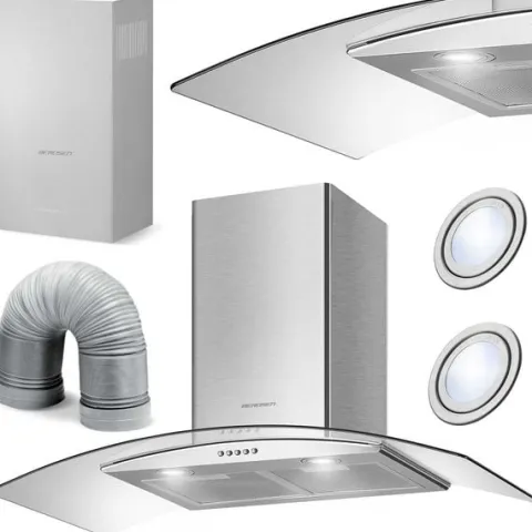 Okap kuchenny kominowy 90 cm Berdsen BT-223 INOX