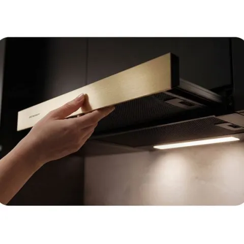 Okap kuchenny podszafkowy teleskopowy 60 cm Berdsen BE-60-LW czarno-złoty