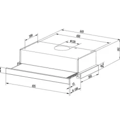 Okap kuchenny teleskopowy 50cm Inox BT-233