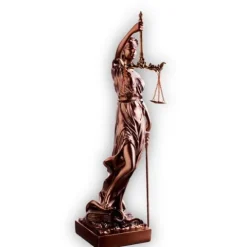 Okazała Temida z wagą i mieczem 31 cm rzeźba brąz TEM-01
