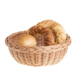 Okrągła taca wiklinowa na pieczywo Ø25 H9 cm
