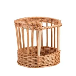 Okrągły wiklinowy kosz na bagietki kosz na ladę kosz na pieczywo Ø30 H30 cm