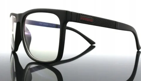 OKULARY DO KOMPUTERA Z FILTREM BLUE LIGHT ZERÓWKI Męskie Etui Ściereczka