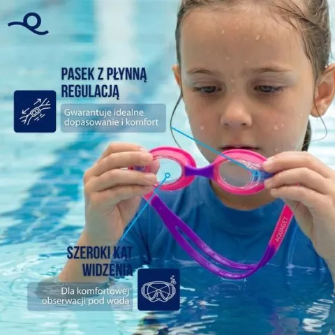 Okulary do pływania dla dzieci na basen okularki pływackie anti-fog gogle z zatyczkami
