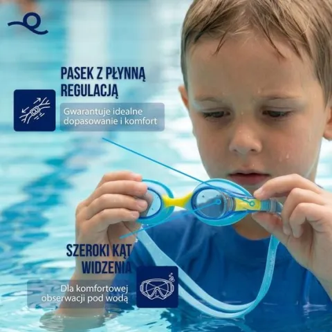 Okulary do pływania dla dzieci na basen okularki pływackie anti-fog gogle z zatyczkami
