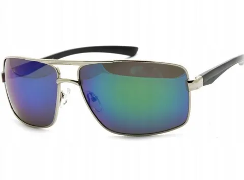 Okulary Klasyczne Męskie POLARYZACYJNE Lustrzanki PRZECIWSŁONECZNE UV400