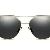 OKULARY LUSTRZANKI GLAM ROCK KOCIE OKO CAT EYE BLACK O7_Czarne