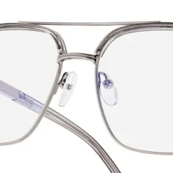 Okulary pilotki zerówki z filtrem Blue Light 25177E szary/srebrny