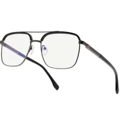 Okulary pilotki zerówki z filtrem Blue Light 25177A czarny/grafit