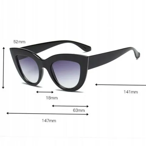 OKULARY PRZECIWSŁONECZNE GLOW KOCIE OKO CAT EYE