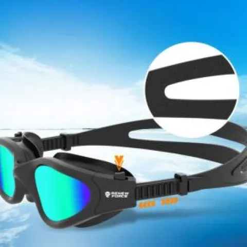 Okulary Pływackie na Basen ANTI-FOG Gogle POLARYZACJA Filtr UV + ZATYCZKI