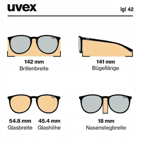 Okulary UVEX SPORTSTYLE Lifestyle LGL 42 (4514) Mirror Blue S3