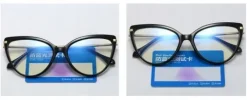 OKULARY ZERÓWKI Z FILTREM BLUE LIGHT DO KOMPUTERA OCHRONNE DAMSKIE KOCIE +