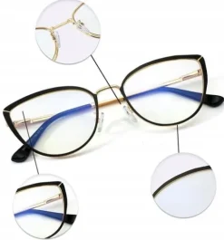 OKULARY ZERÓWKI Z FILTREM BLUE LIGHT DO KOMPUTERA OCHRONNE DAMSKIE KOCIE +
