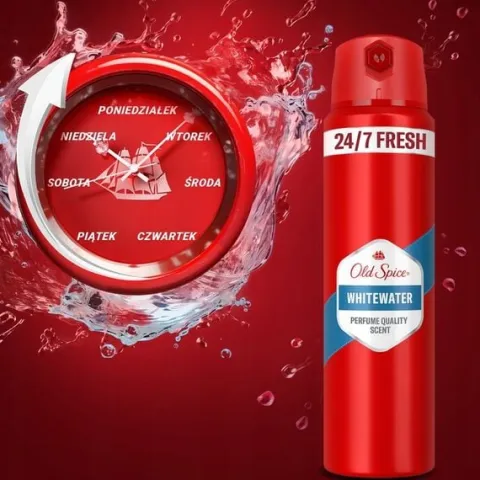 Old Spice Whitewater Dezodorant męski w sprayu, 6 x 150ml, 24h świeżości