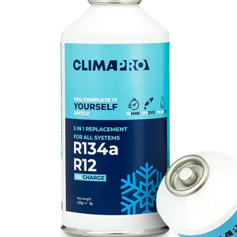 OLEJ + CZYNNIK CHŁODNICZY KLIMATYZACJI DO AUT Z R134a CLIMAPRO OILCHARGE