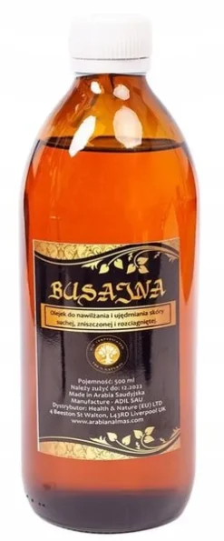 OLEJEK BUSAJNA 500ML NAWILŻA POPRAWIA JĘDRNOŚĆ GŁADKOŚĆ SZYBKO SIĘ WCHŁANIA