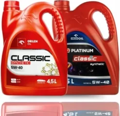 OLEJ ORLEN CLASSIC SYNTHETIC 5W40 4,5L | API SL SJ CF ACEA A3/B3 | 229.1