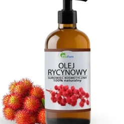 Olej rycynowy nierafinowany naturalny na włosy Indie butelka pompka 500ml