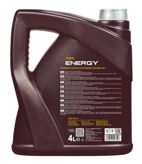 Olej Syntetyczny 5W-30 5L Mannol Energy silnik Benzyna Diesel 5W30 5 Litrów