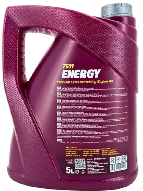 Olej 5W-30 5 Litrów Syntetyczny Mannol Energy 5L silnik Benzyna Diesel