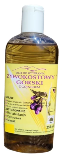 OLEJ ŻYWOKOSTOWY GÓRSKI Z GOJNIKIEM BESKIDZKI 250ml