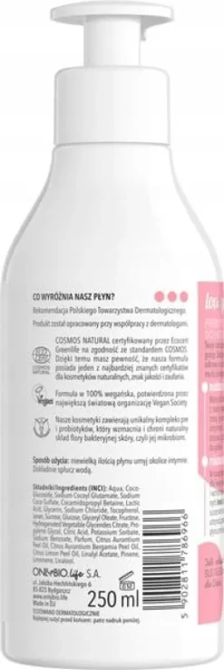 ONLYBIO LOVE YOUR BODY EVERYDAY PŁYN DO HIGIENY INTYMNEJ PREBIOTYCZNY 250ML