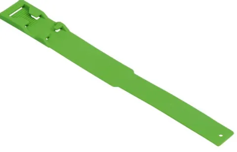 Opaska identyfikacyjna z tworzywa, 37 cm, zielona, Kerbl