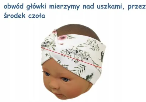 OPASKA NA GŁOWĘ USZY DLA DZIECI SZEROKA 42-44cm