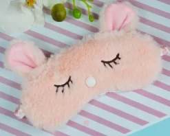 Opaska na oczy do spania królik - pink