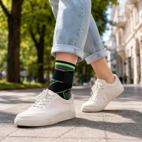 Opaska stabilizator ściągacz na stopę kostkę orteza stopy sportowa z taśmą