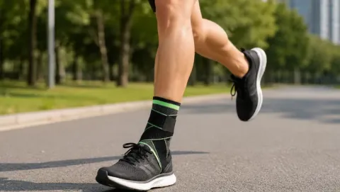 Opaska stabilizator ściągacz na stopę kostkę orteza stopy sportowa z taśmą