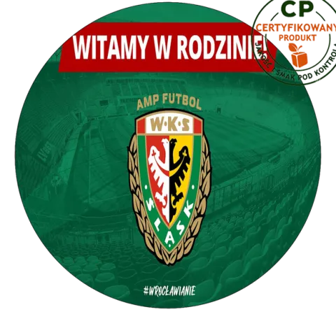 Opłatek na tort WKS Śląsk Wrocław